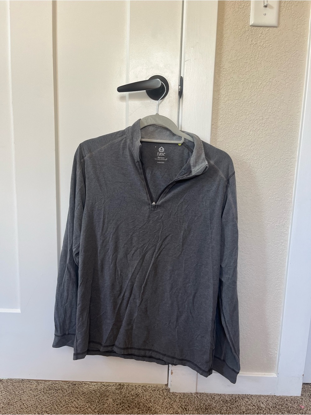 TASC Performance Men's Charcoal Gray Quarter-Zip Pullover
